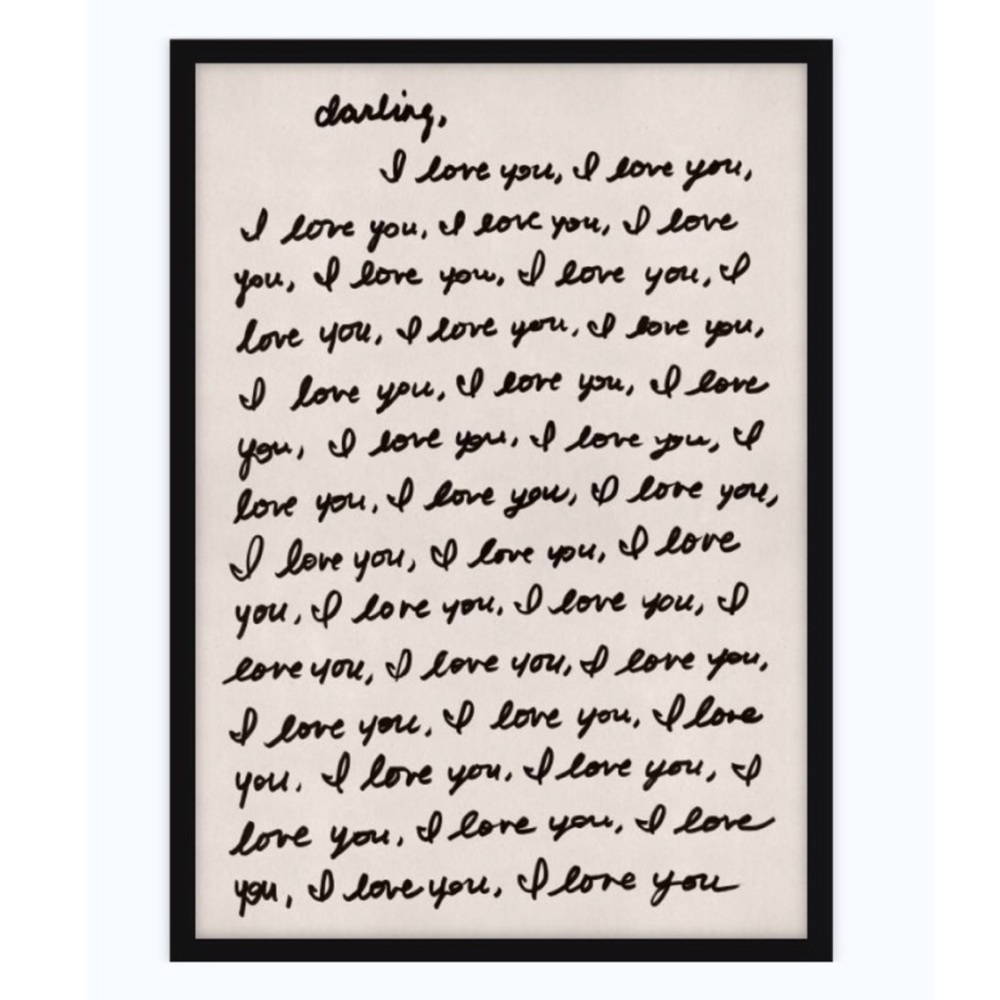 Darling I Love You Framed Art - 30 x 40